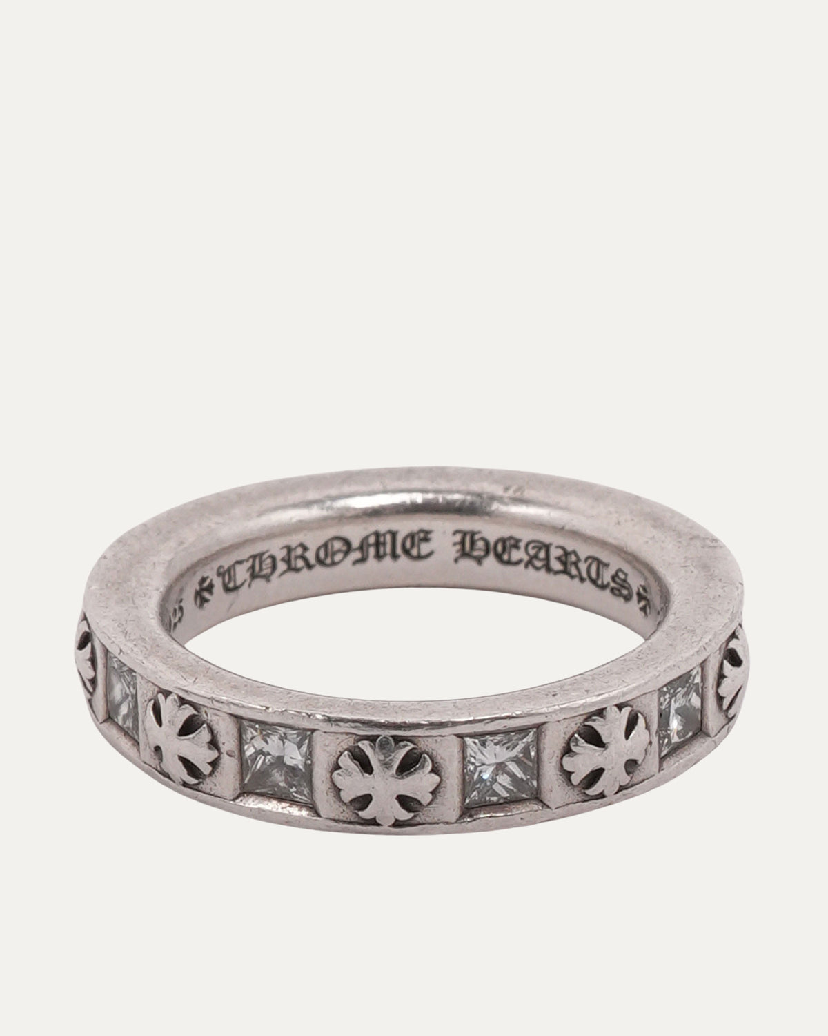 Diamond Plus Cross Square Ring