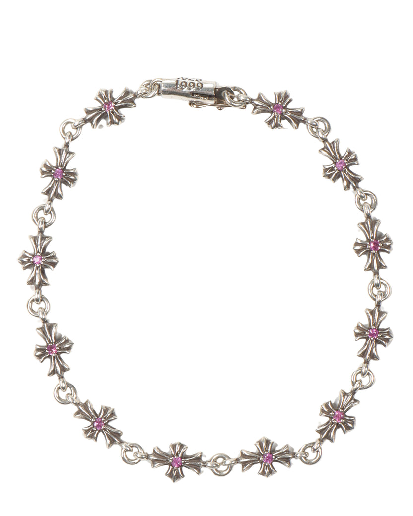 Pink Sapphire Tiny E Bracelet