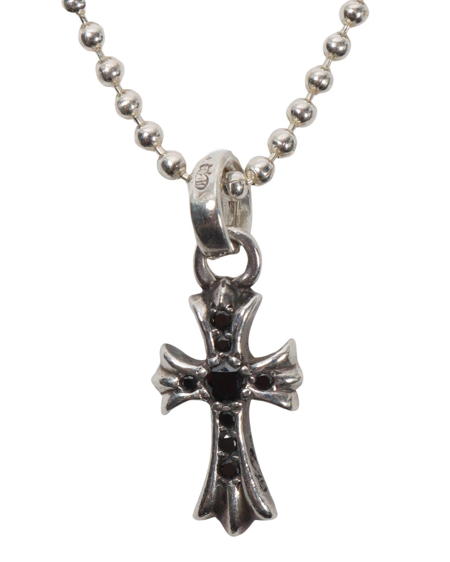 Black Diamond Cross Pendant w/ Chain