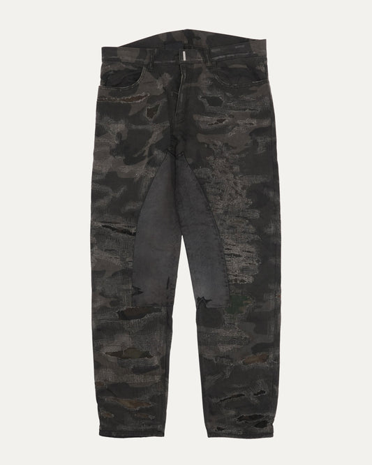 Camouflage Boro Repair Jeans