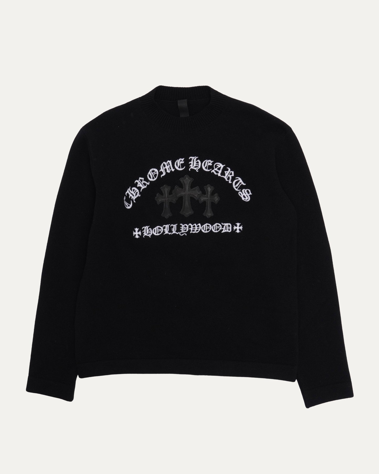 Cemetery Cross Patch Cashmere Sweater