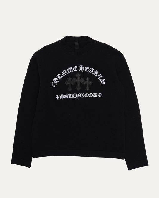 Cemetery Cross Patch Cashmere Sweater