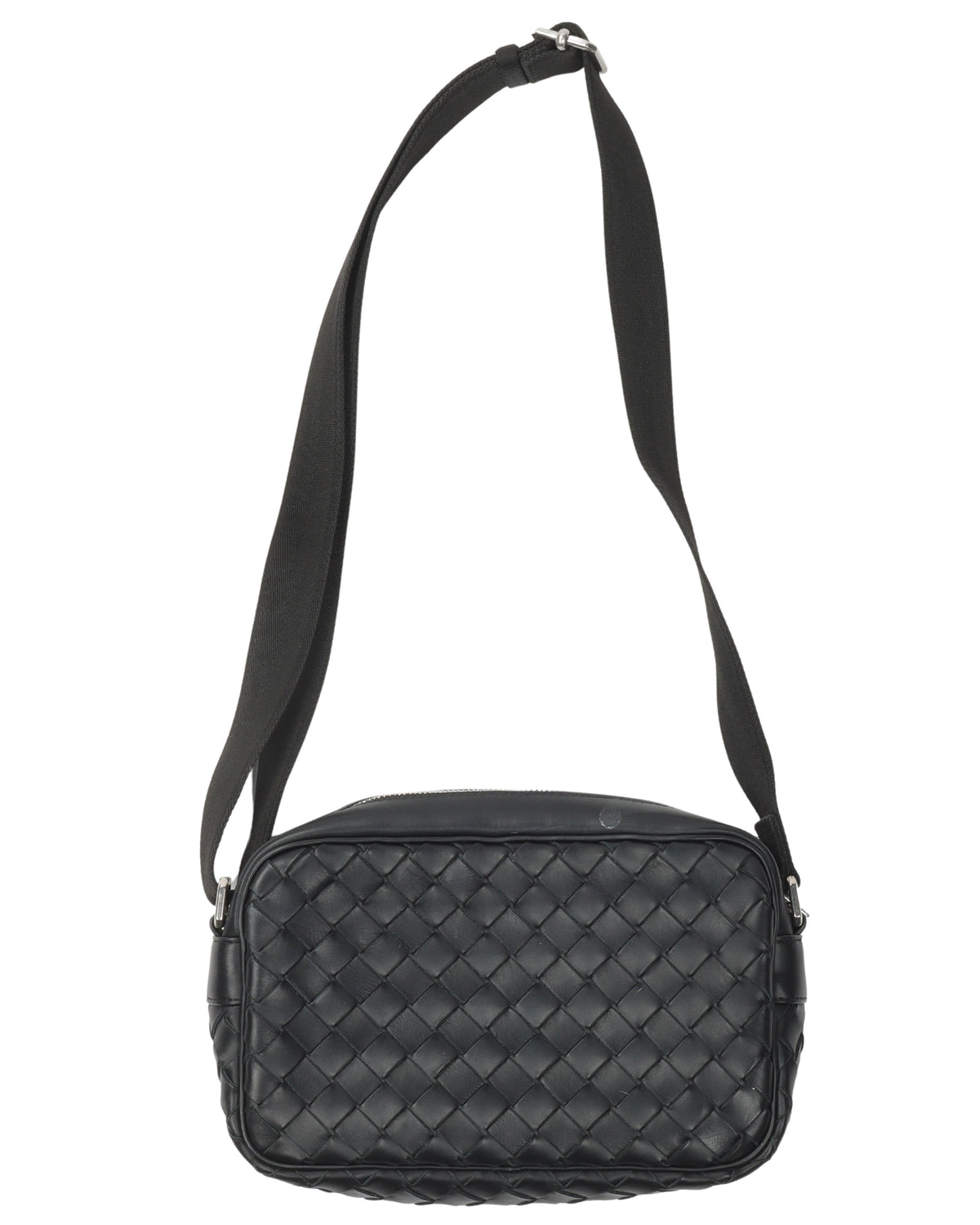 Intrecciato Leather Messenger Bag