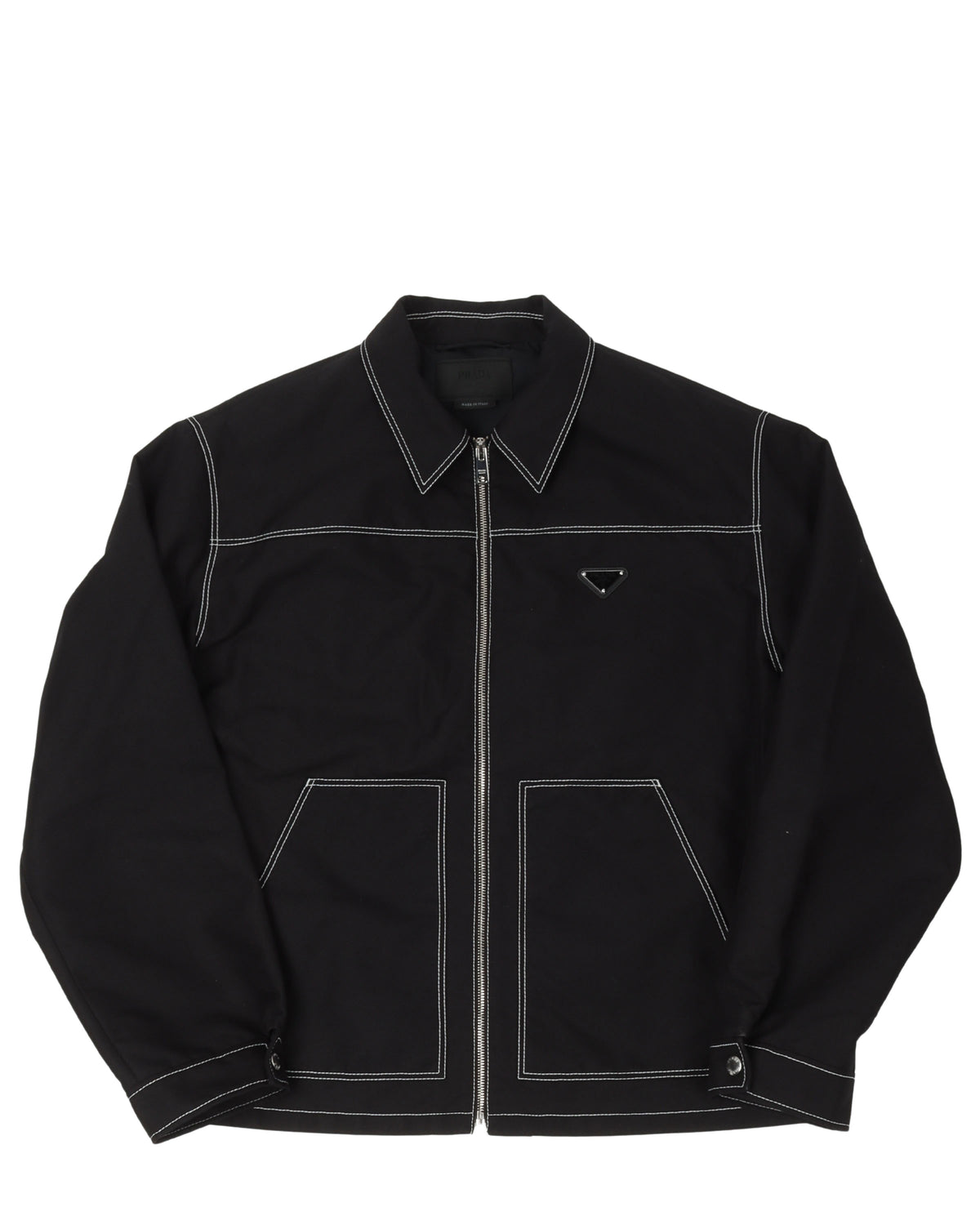 Contrast Stitched Nylon Jacket
