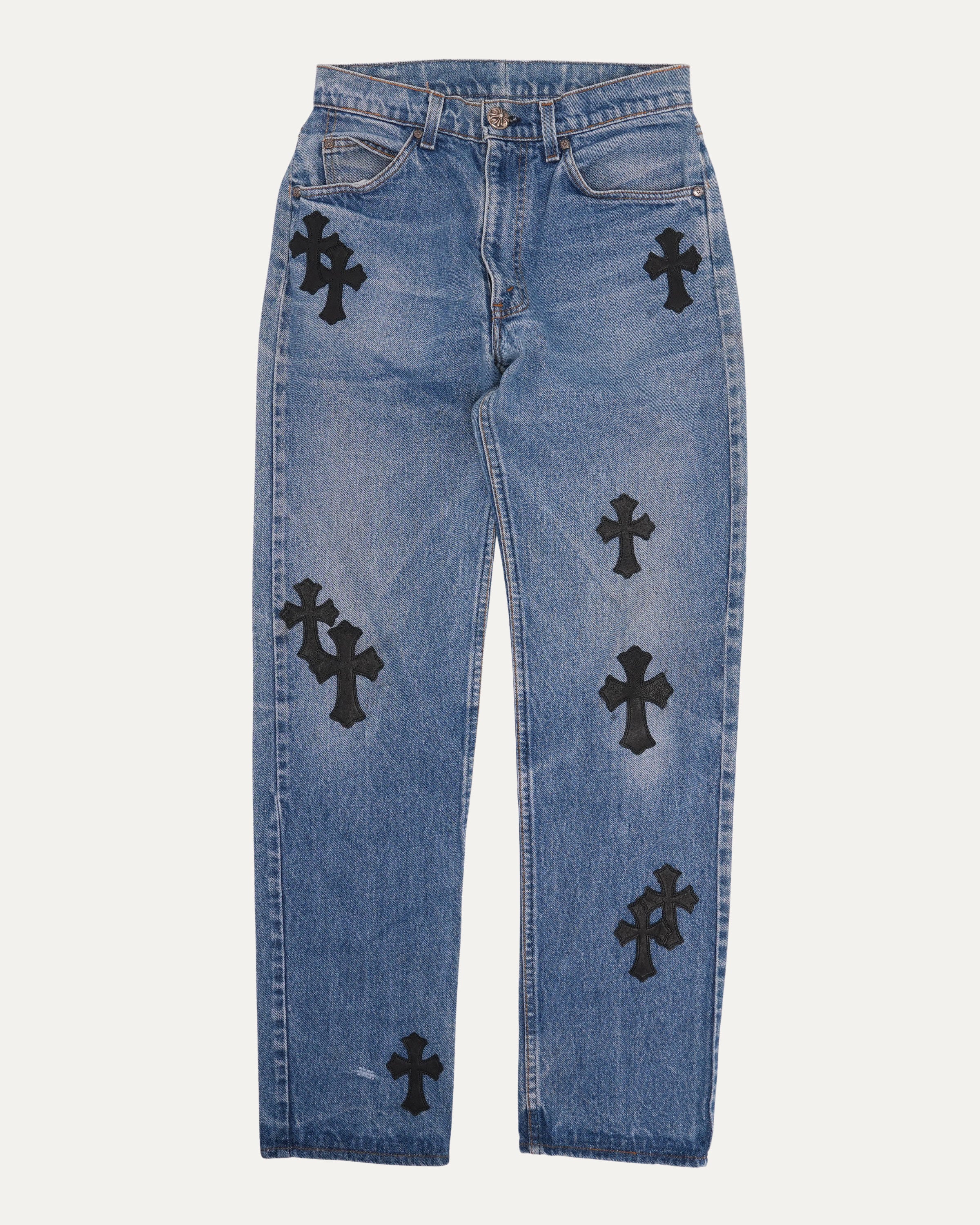 Chrome Hearts Levi's 505 Orange Tab Cross Patch Jeans – Justin Reed