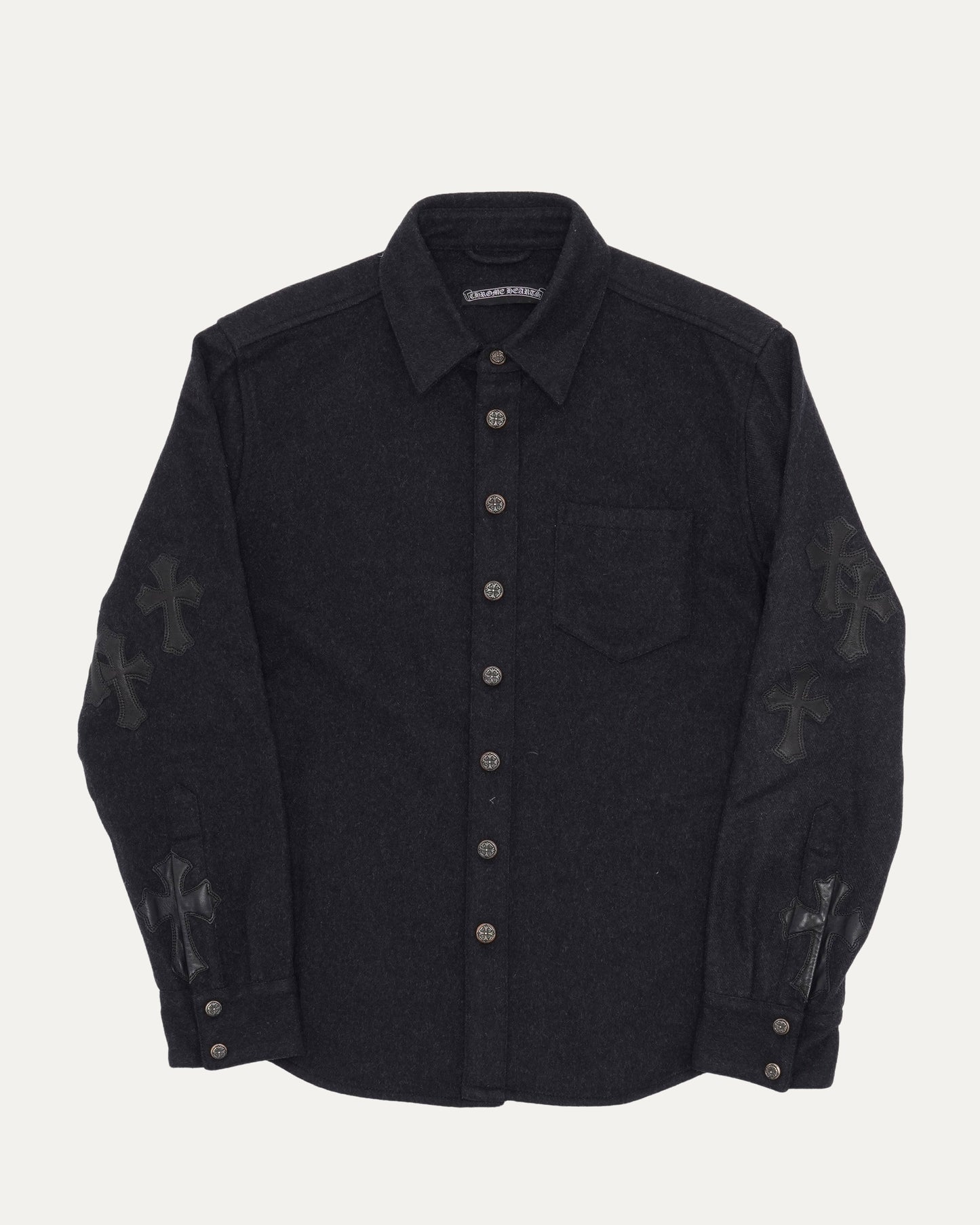 Cross Patch Virgin Wool and Cashmere Blend Shirt