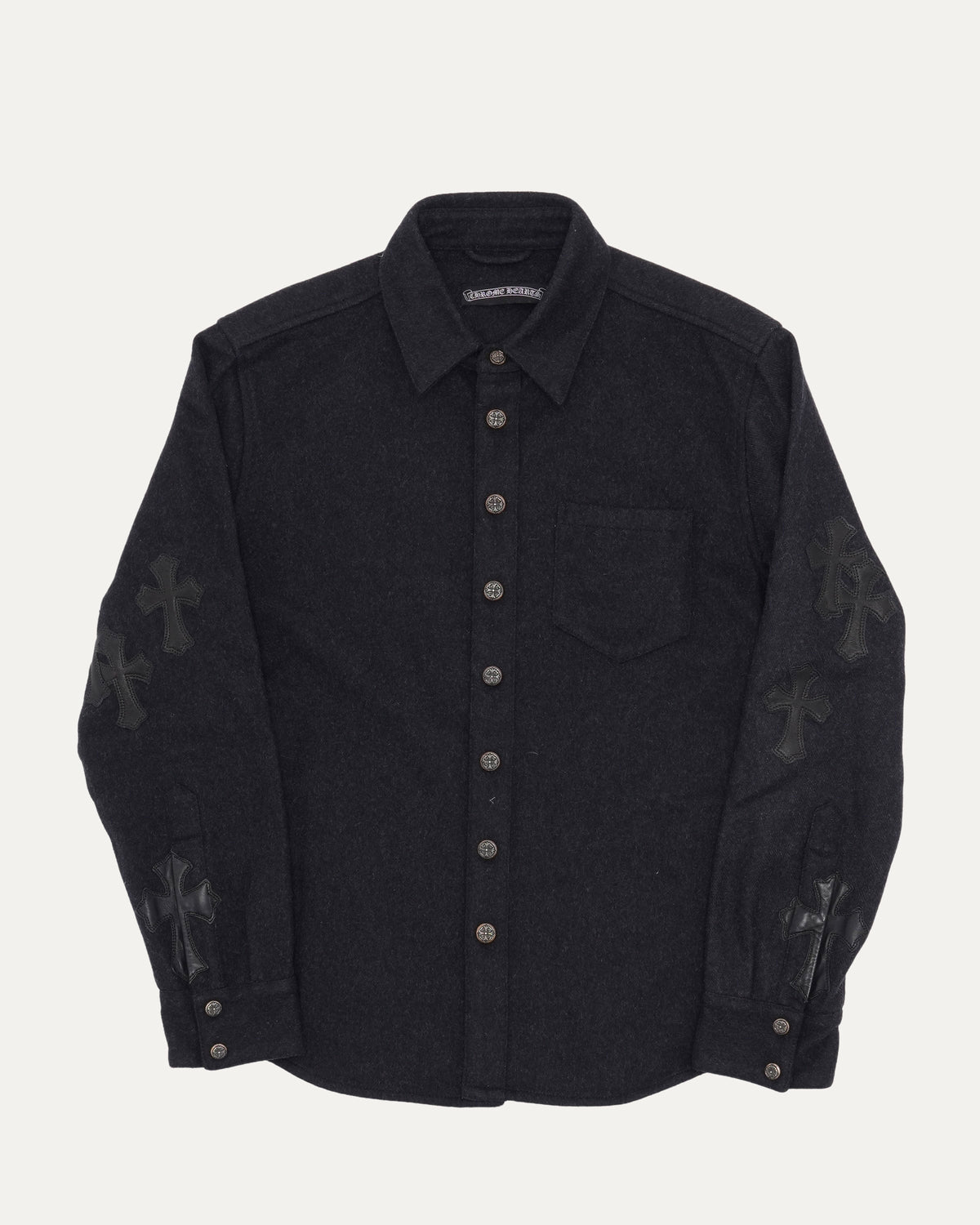 Cross Patch Virgin Wool and Cashmere Blend Shirt