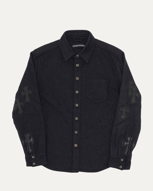 Cross Patch Virgin Wool and Cashmere Blend Shirt