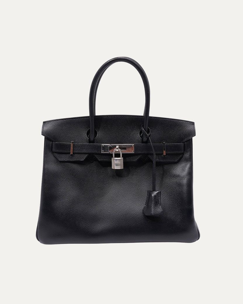 Noir Epsom Leather Birkin 30