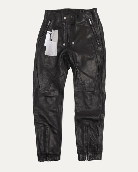 Paneled Leather Pants