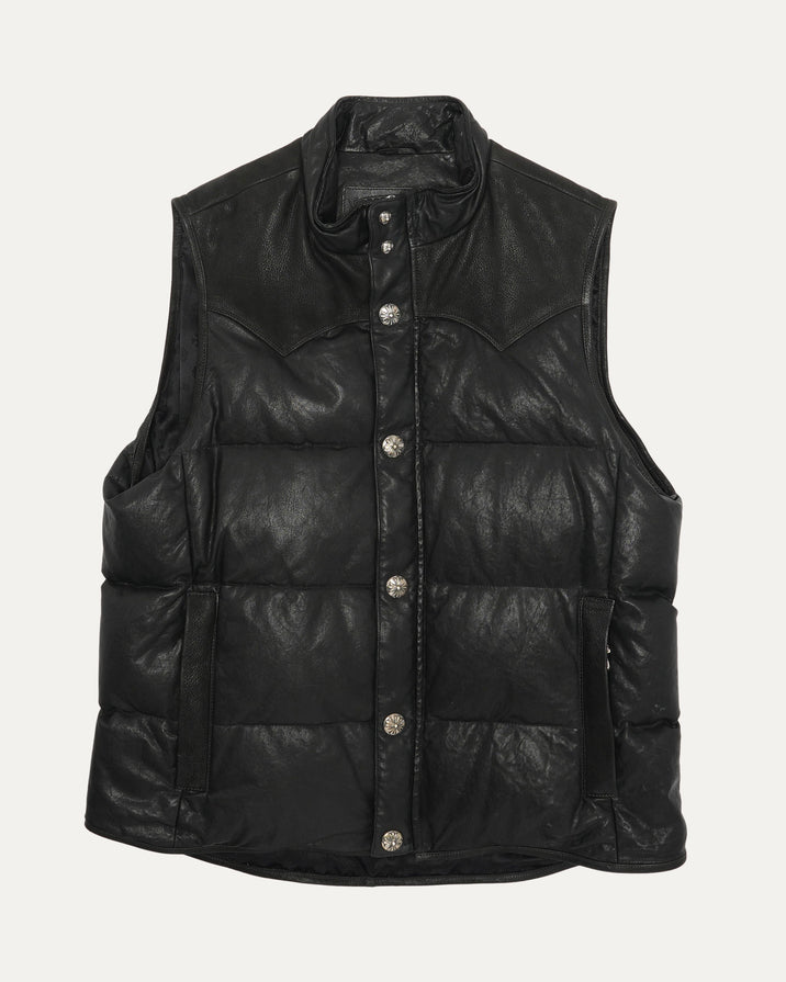 Leather Puffer Vest