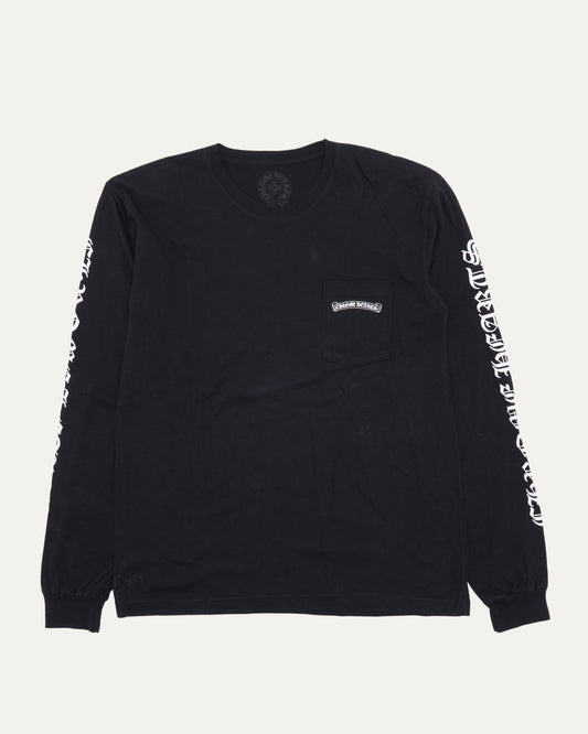 Scroll Logo Pocket Long Sleeve T-Shirt