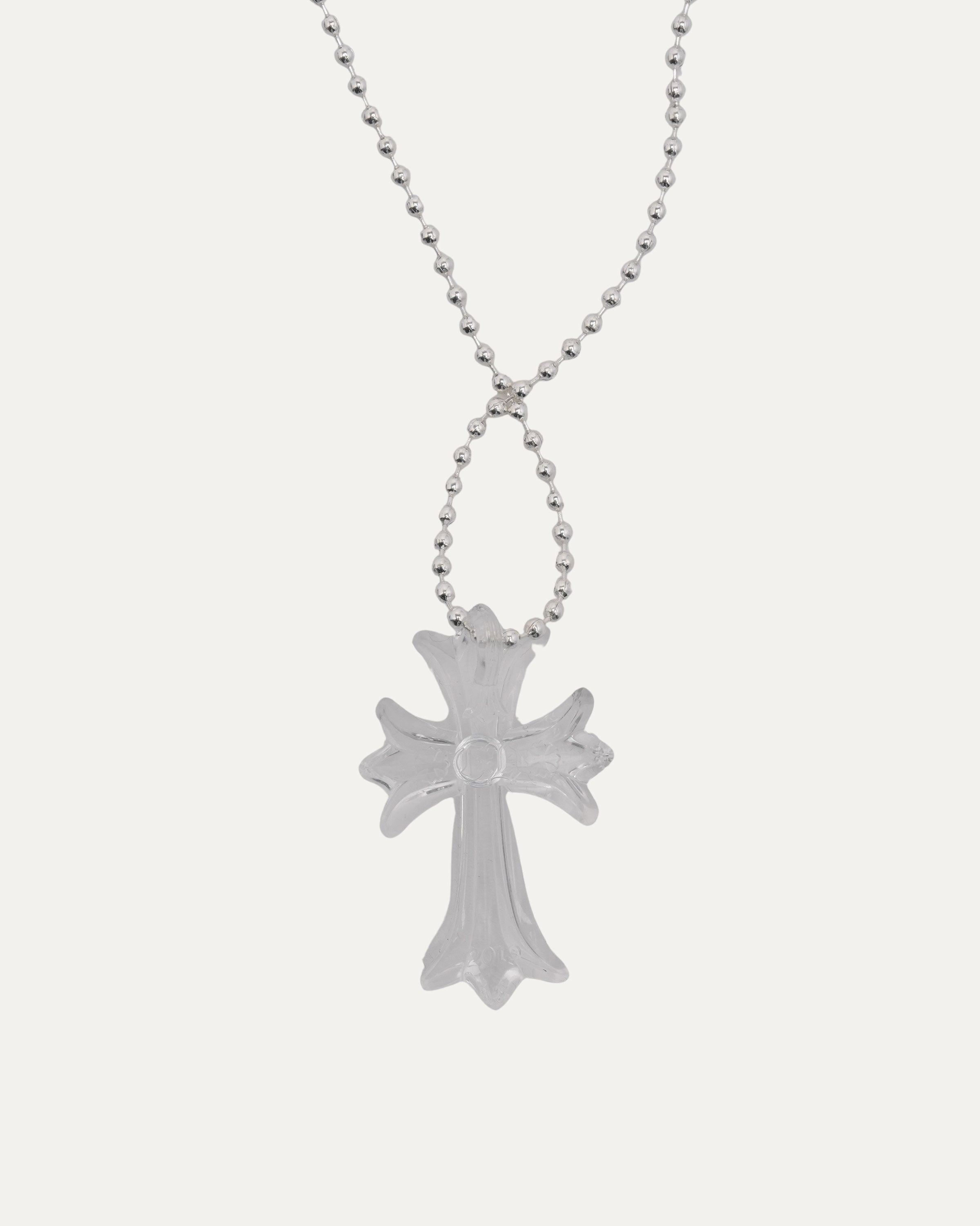 アクセサリー CHROME HEARTS Chrome Hearts Silichrome Cross Necklace – Justin Reed