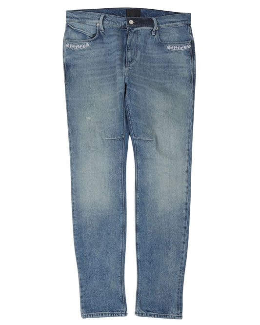 Embroidered Skinny Jeans