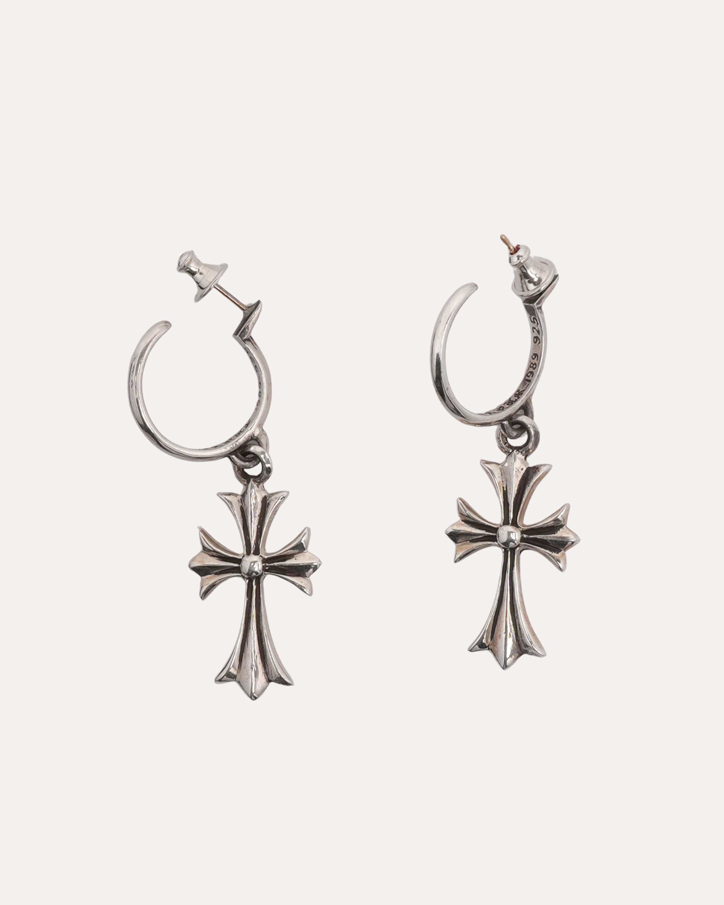 Chrome Hearts Cross Hoop Earrings – Justin Reed