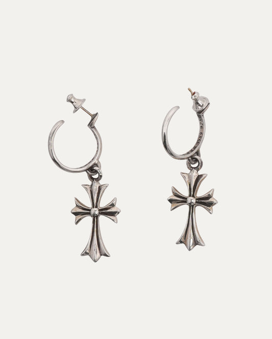 Cross Hoop Earrings