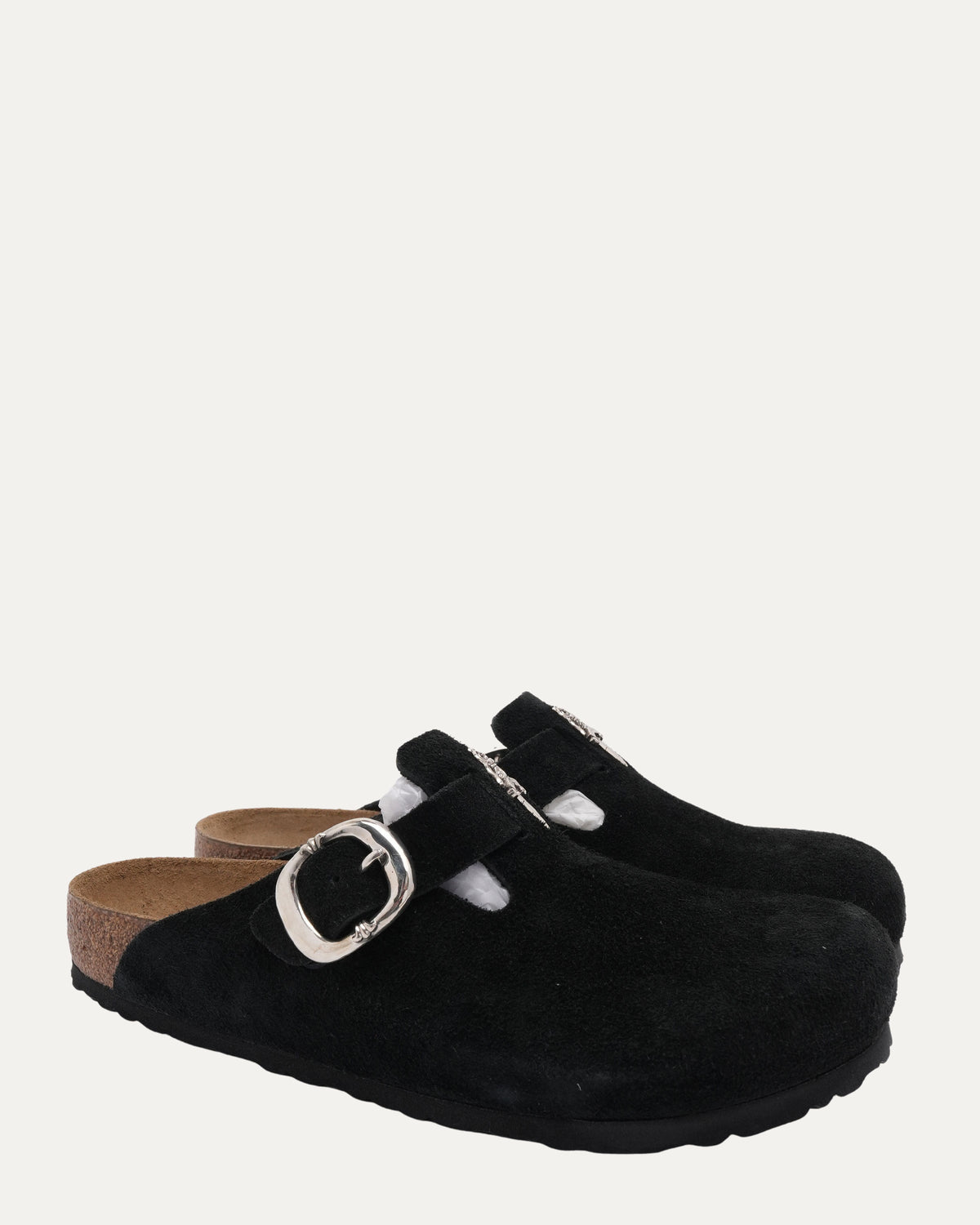 Dagger Embellished Birkenstock Boston Suede Mule