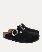 Dagger Embellished Birkenstock Boston Suede Mule