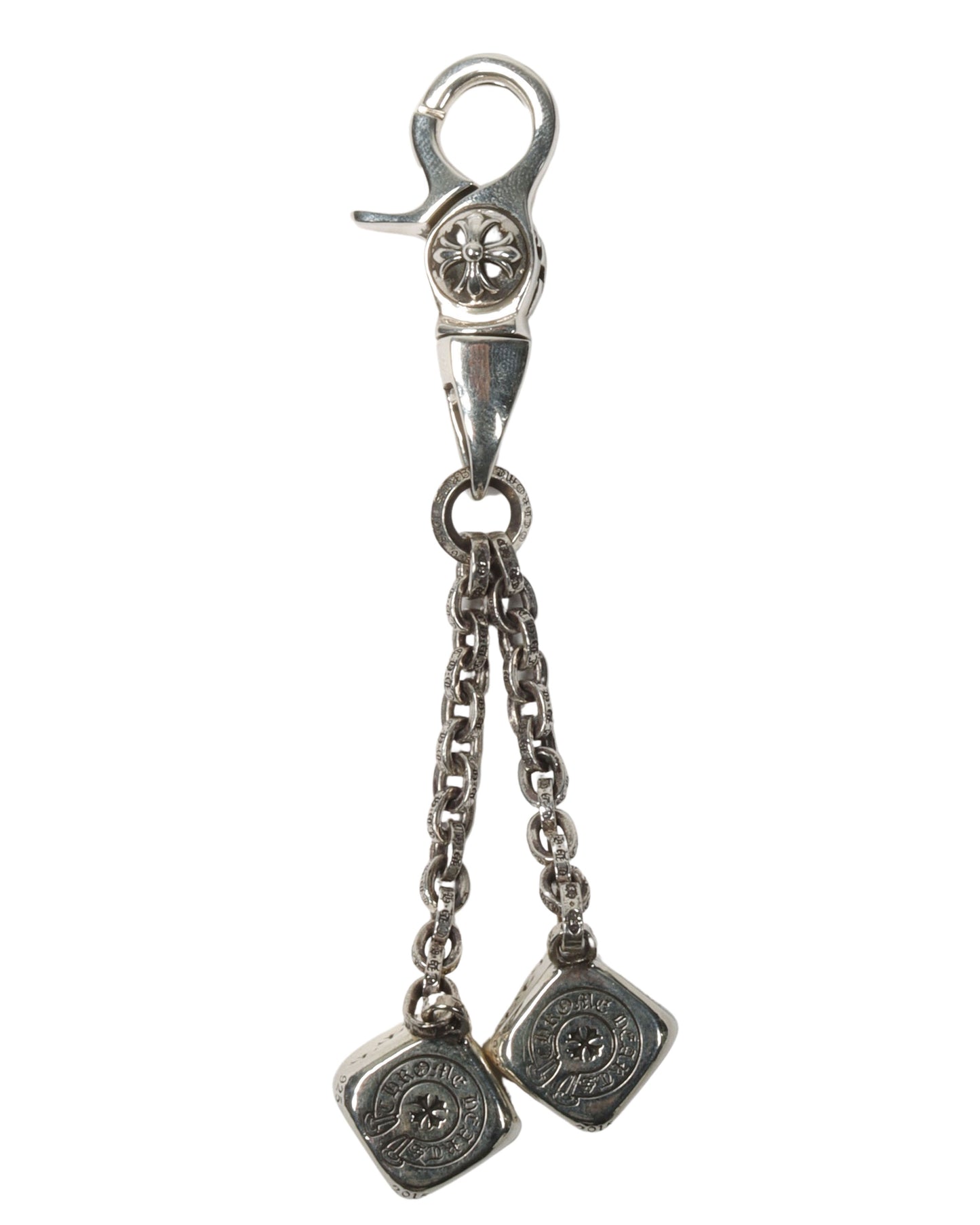 Silver Dice Keychain Clip