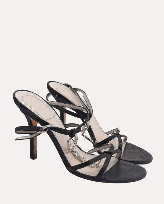 Rhinestone Spell Out Sandals