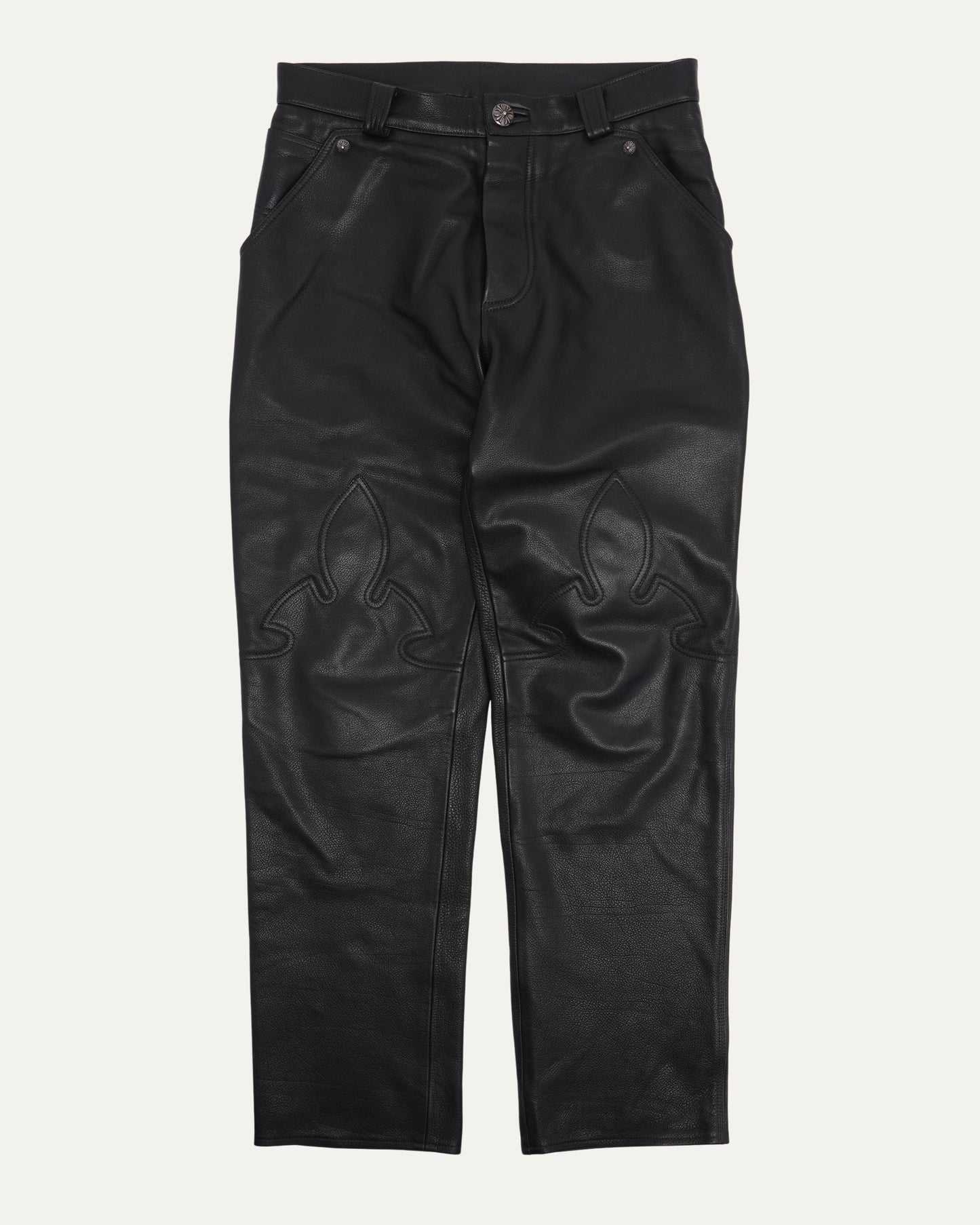 Fleur Knee Leather Carpenter Pants