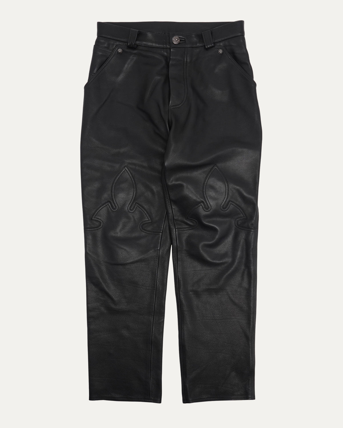 Fleur Knee Leather Carpenter Pants