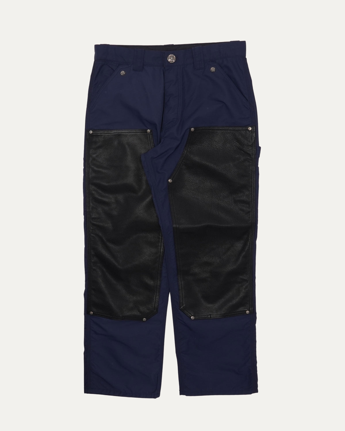 Nylon and Leather Double Knee Pants