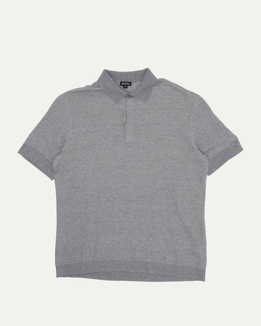 Linen-Silk Blend Polo