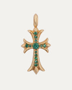 Gold Emerald Tiny Fat Pendant