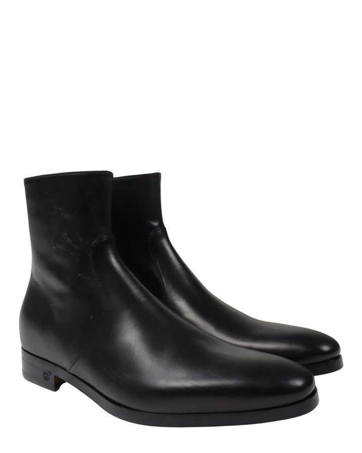 Side-Zip Leather Chelsea Boots