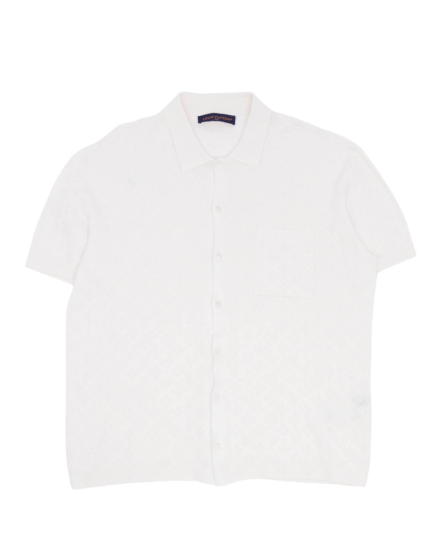 Cotton Knit Monogram Shirt