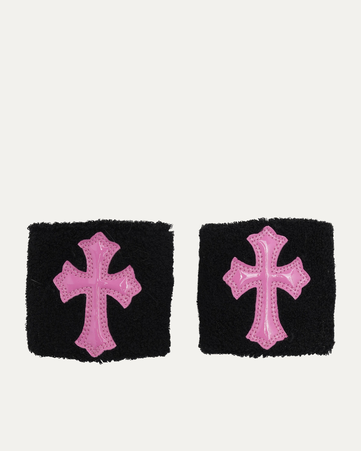 Patent Leather Cross Patch Sweatbands