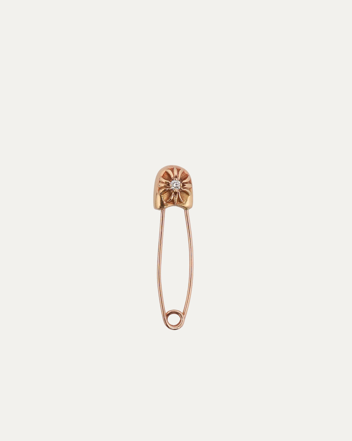 22k Gold and Diamond Safety Pin