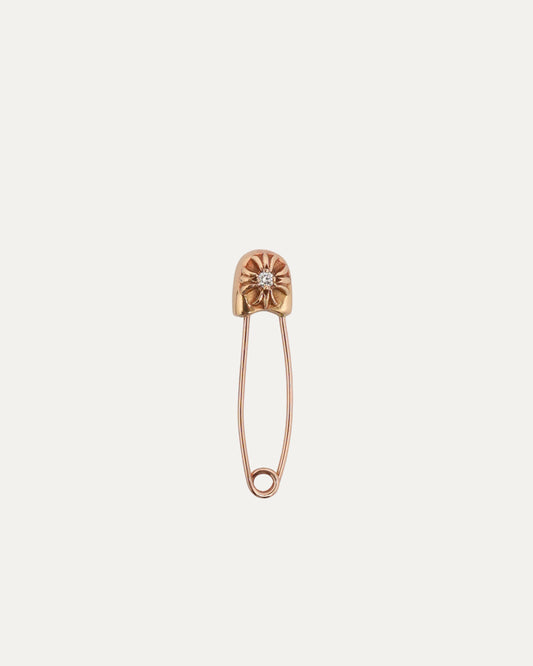 22k Gold and Diamond Safety Pin