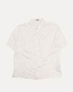 Tonal Leopard Silk Blend Short Sleeve Shirt
