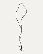 Braided Leather Necklace with Silver Aglets