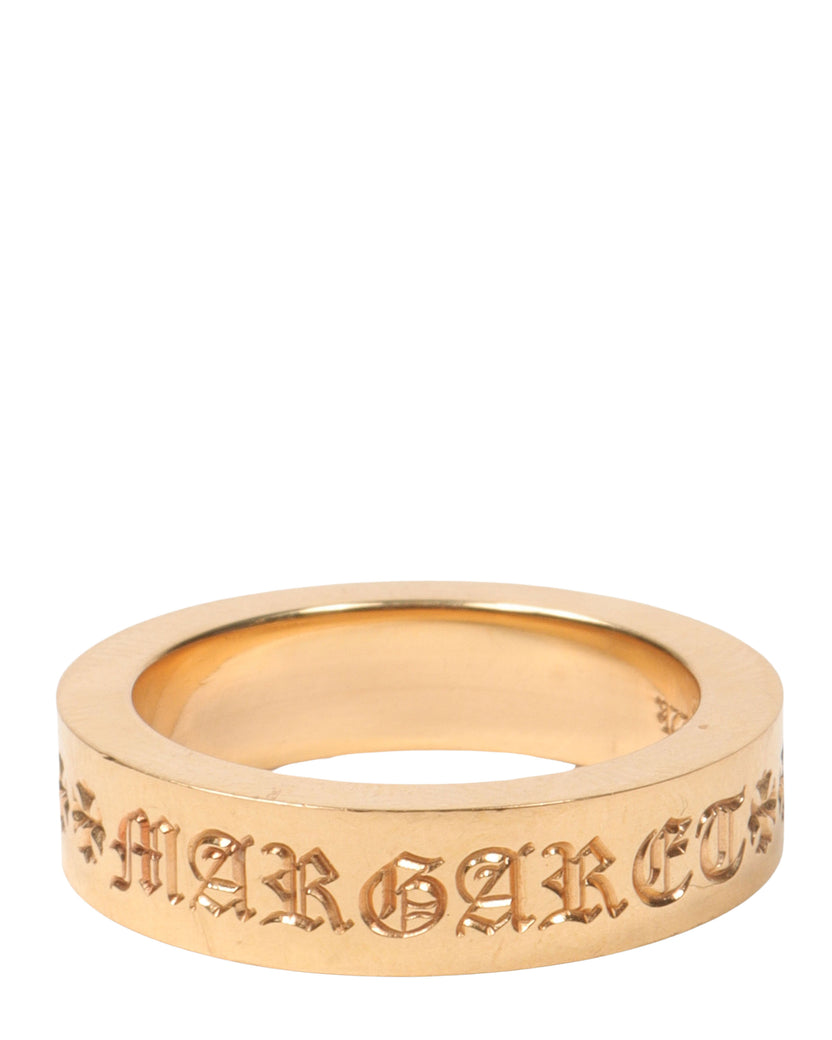 Custom Engraved "Margaret" 22k Gold Ring