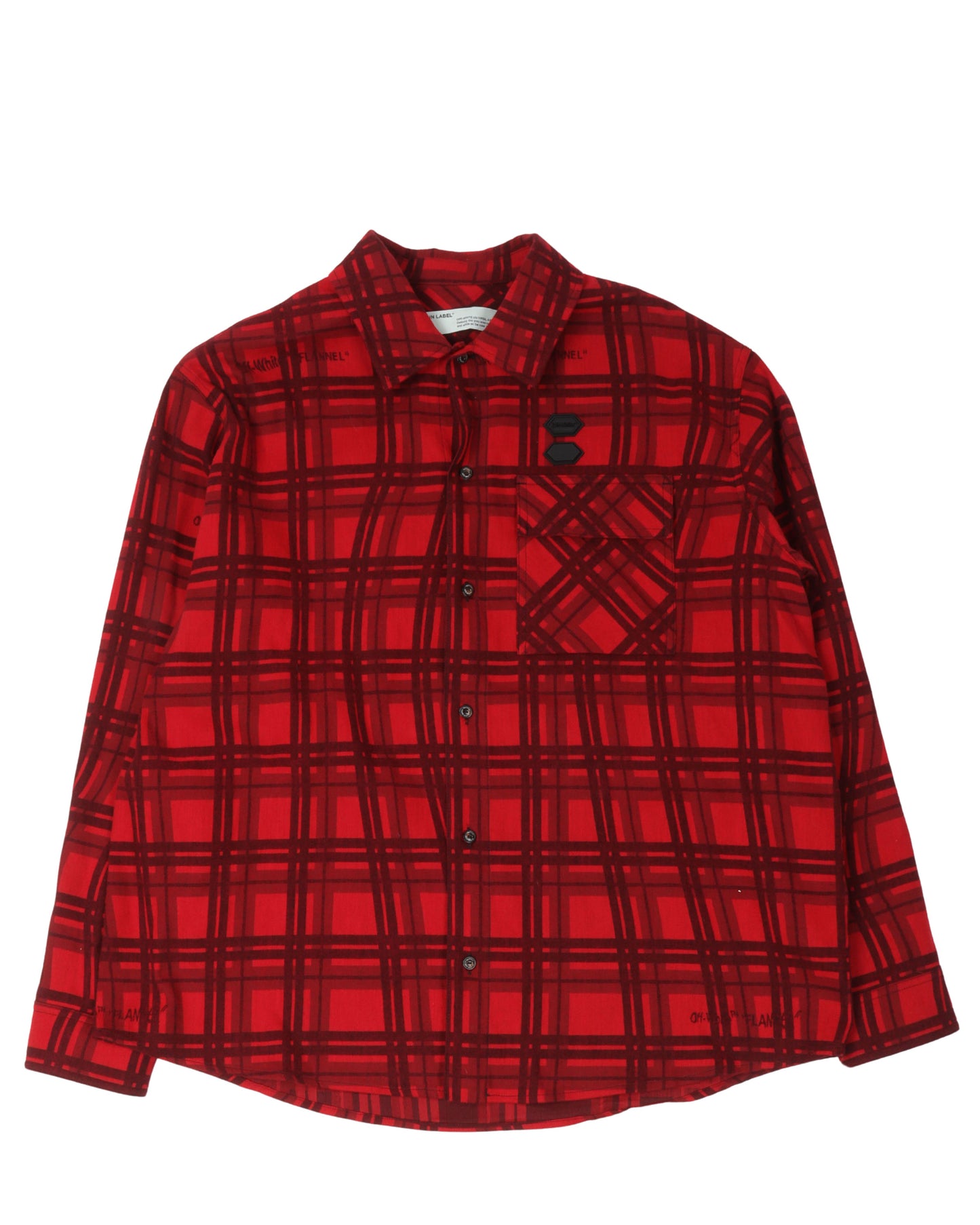 Diagonal Logo Flannel Shirt