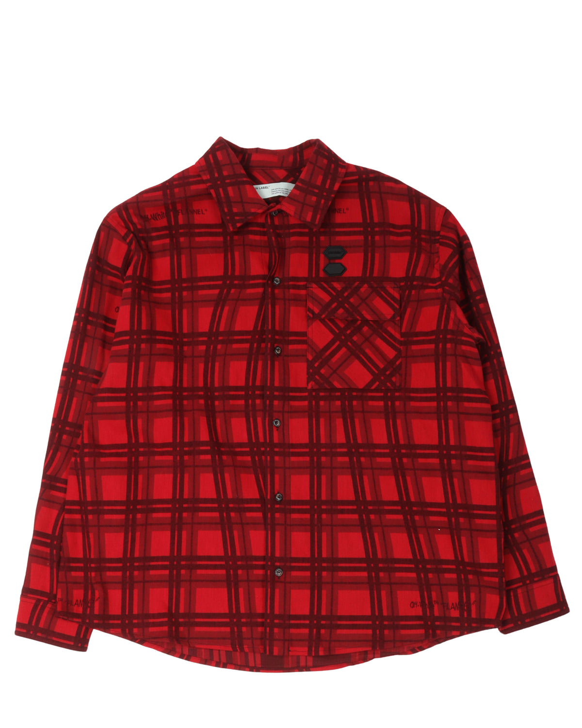 Diagonal Logo Flannel Shirt