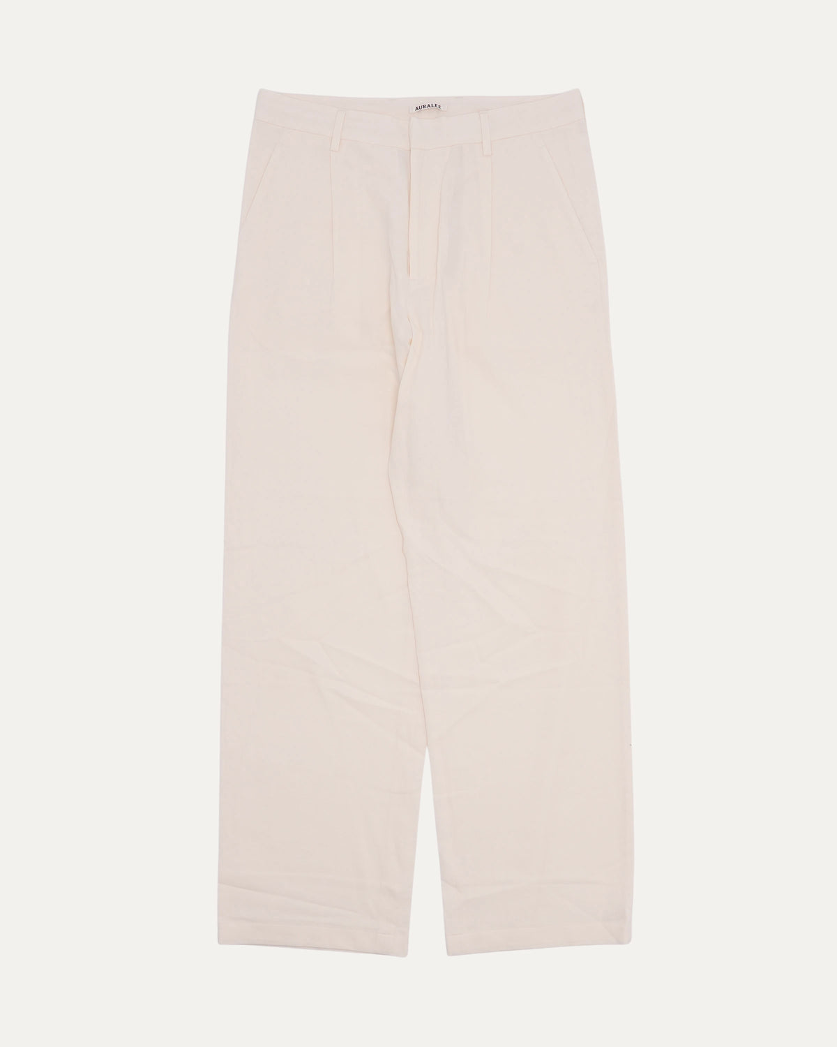 Cotton-Silk Blend Pleated Trouser