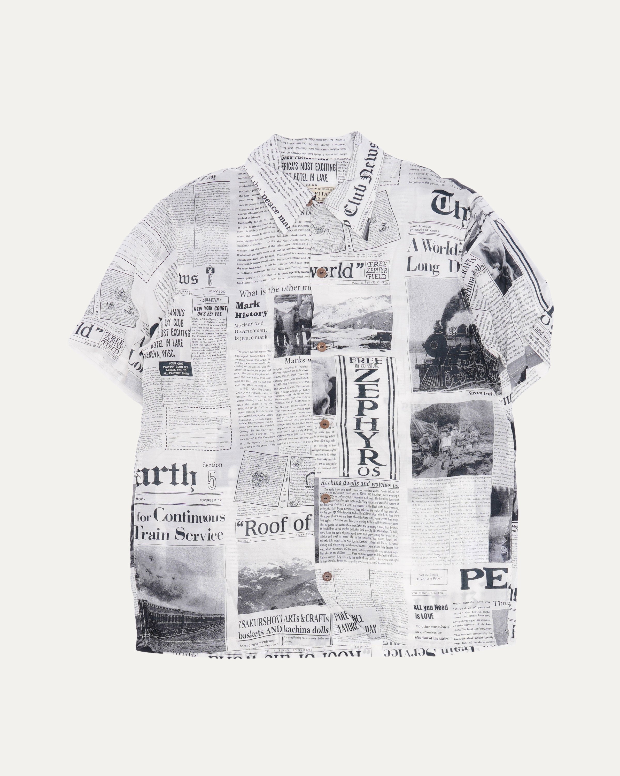 Newspaper-Print Shirt