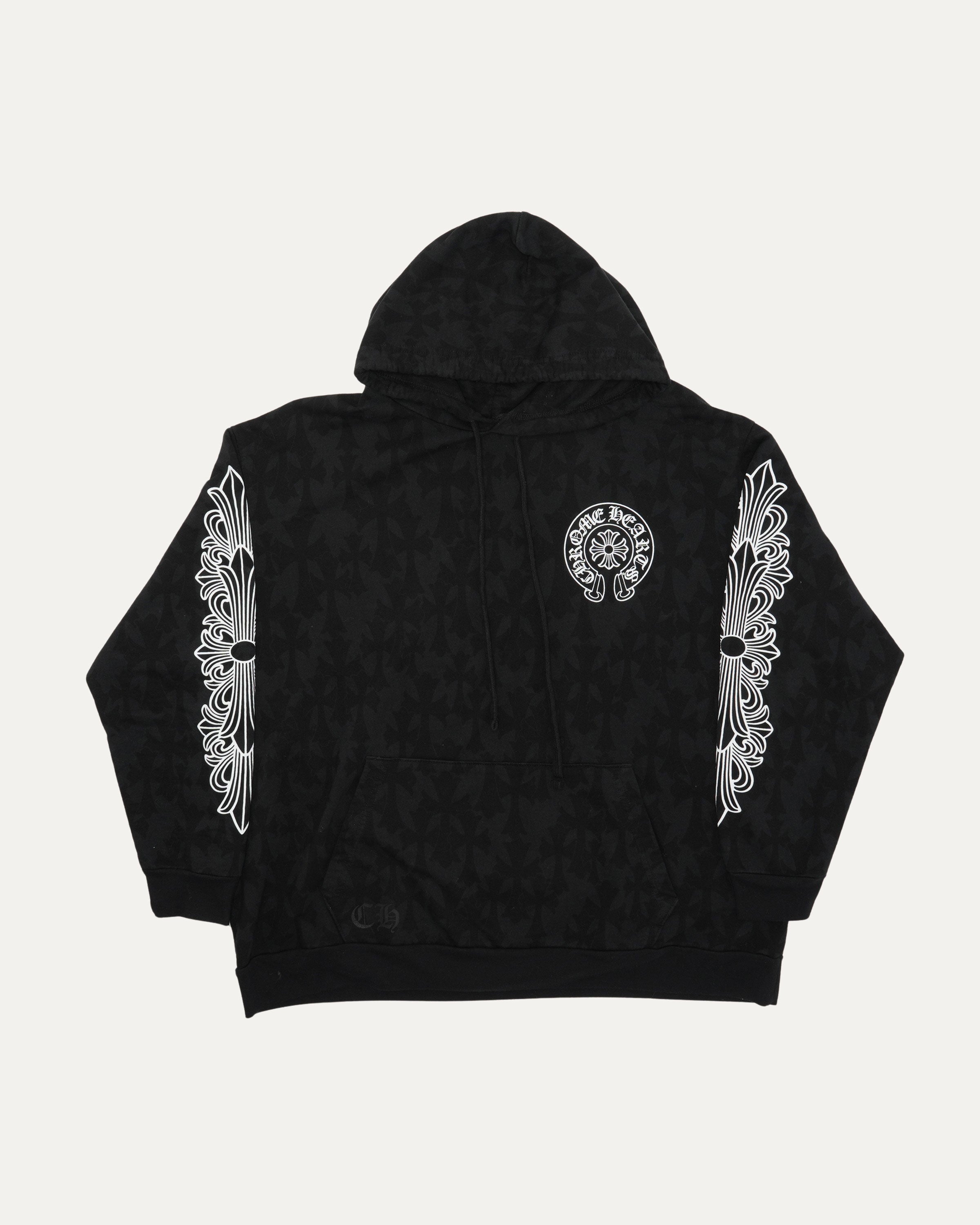 Cemetery Cross Horseshoe Logo Hoodie