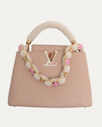 Shearling Trim Handle Taurillon Capucines BB Bag