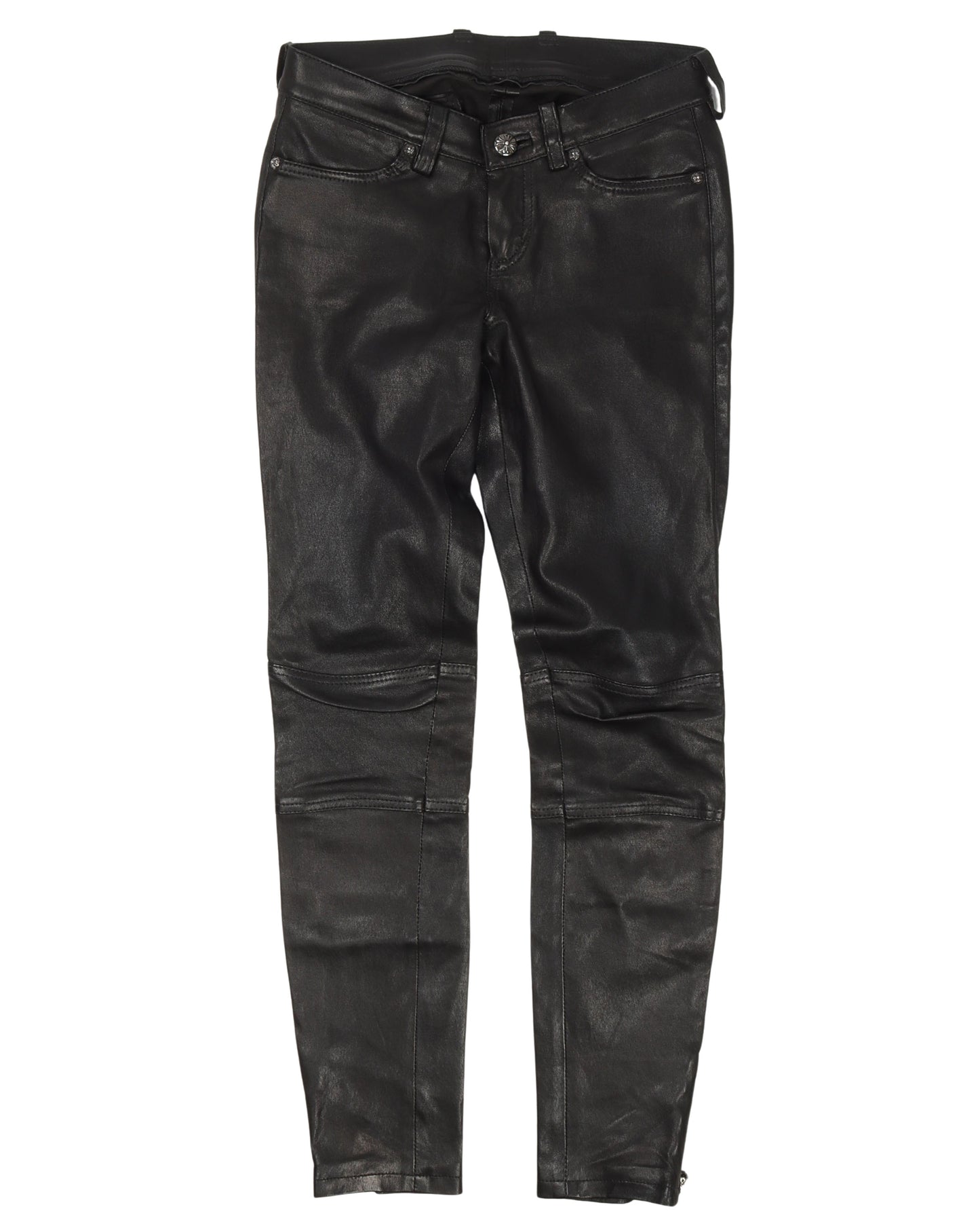 Slim Fit Leather Pants