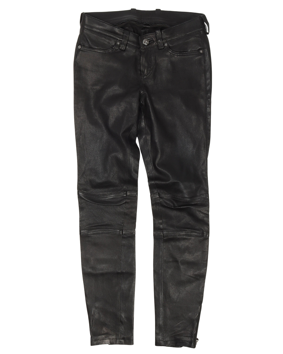 Slim Fit Leather Pants