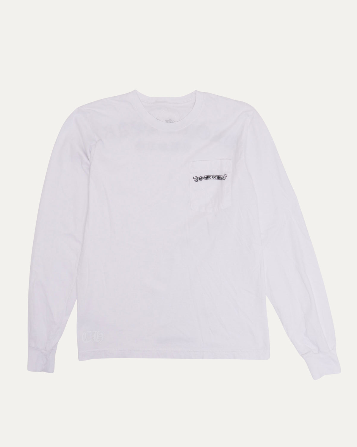 Scroll Logo Long Sleeve Pocket T-Shirt