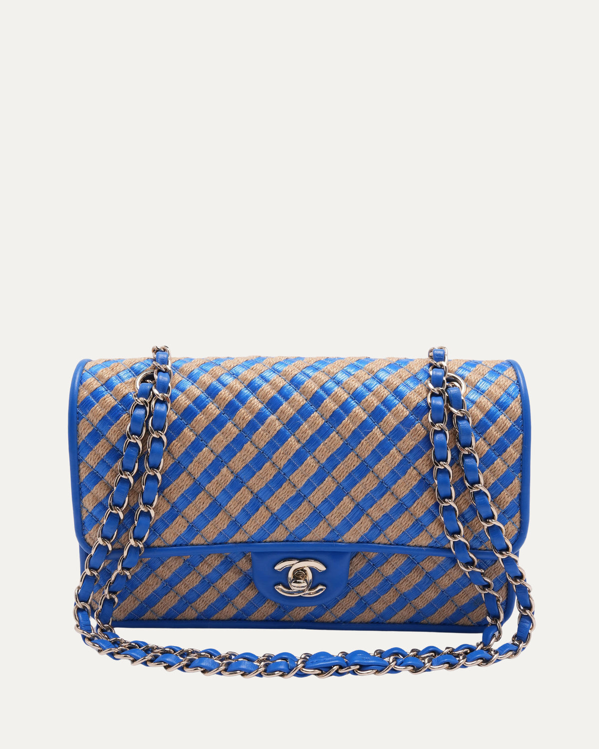 Raffia Jute Striped Small Urban Jungle Single Flap Bag