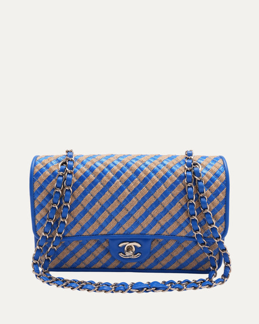 Raffia Jute Striped Small Urban Jungle Single Flap Bag