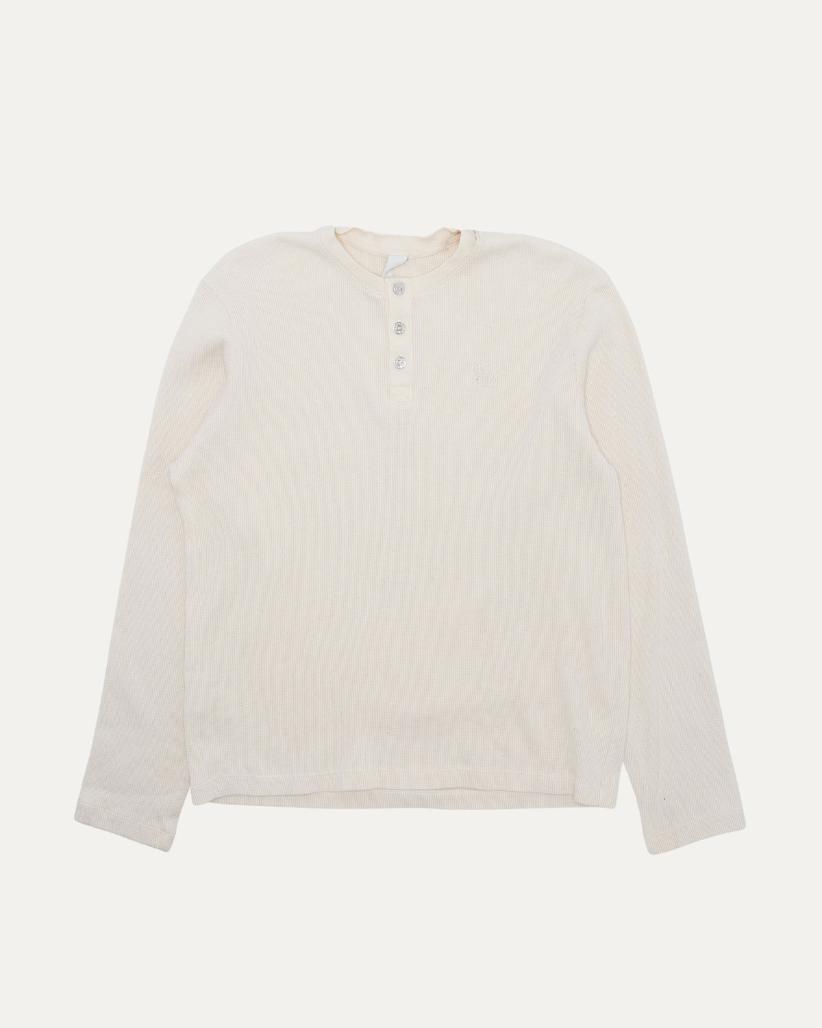 Embroidered Henley Thermal