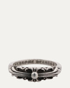 Mini Floral Cross Ring